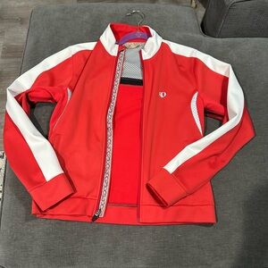 Pearl Izumi Women's Red and White Winter Cycling Jacket